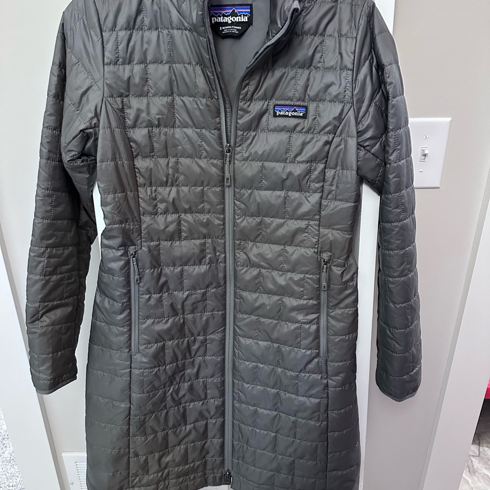 Patagonia Women's Nano Puff Parka Gray Quilted Jacket size small